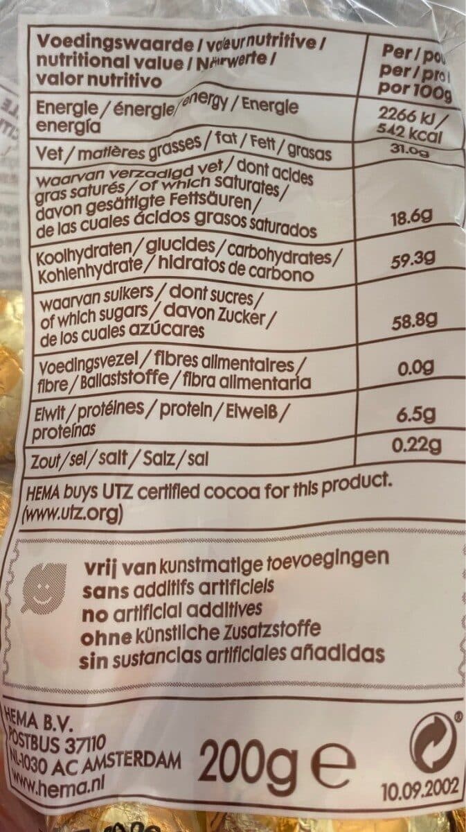 Alpro Chocolat blanc HEMA packshot