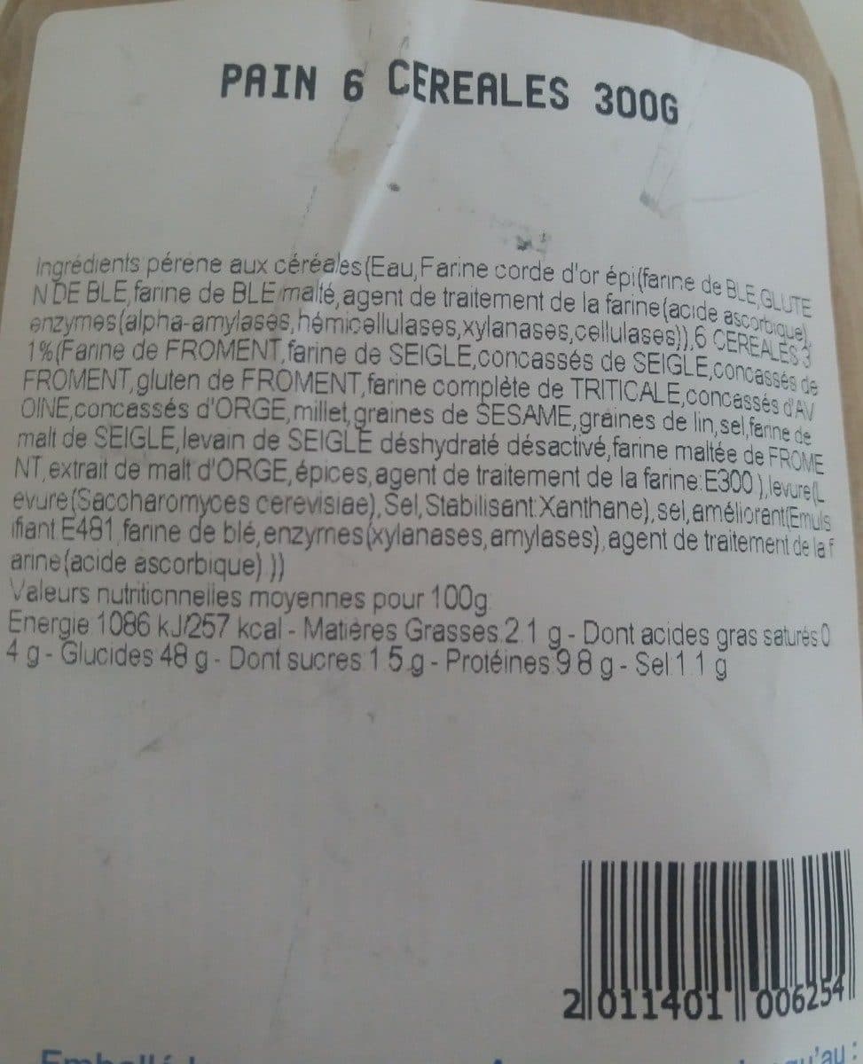 Open Food Facts Pain 6 cereales packshot