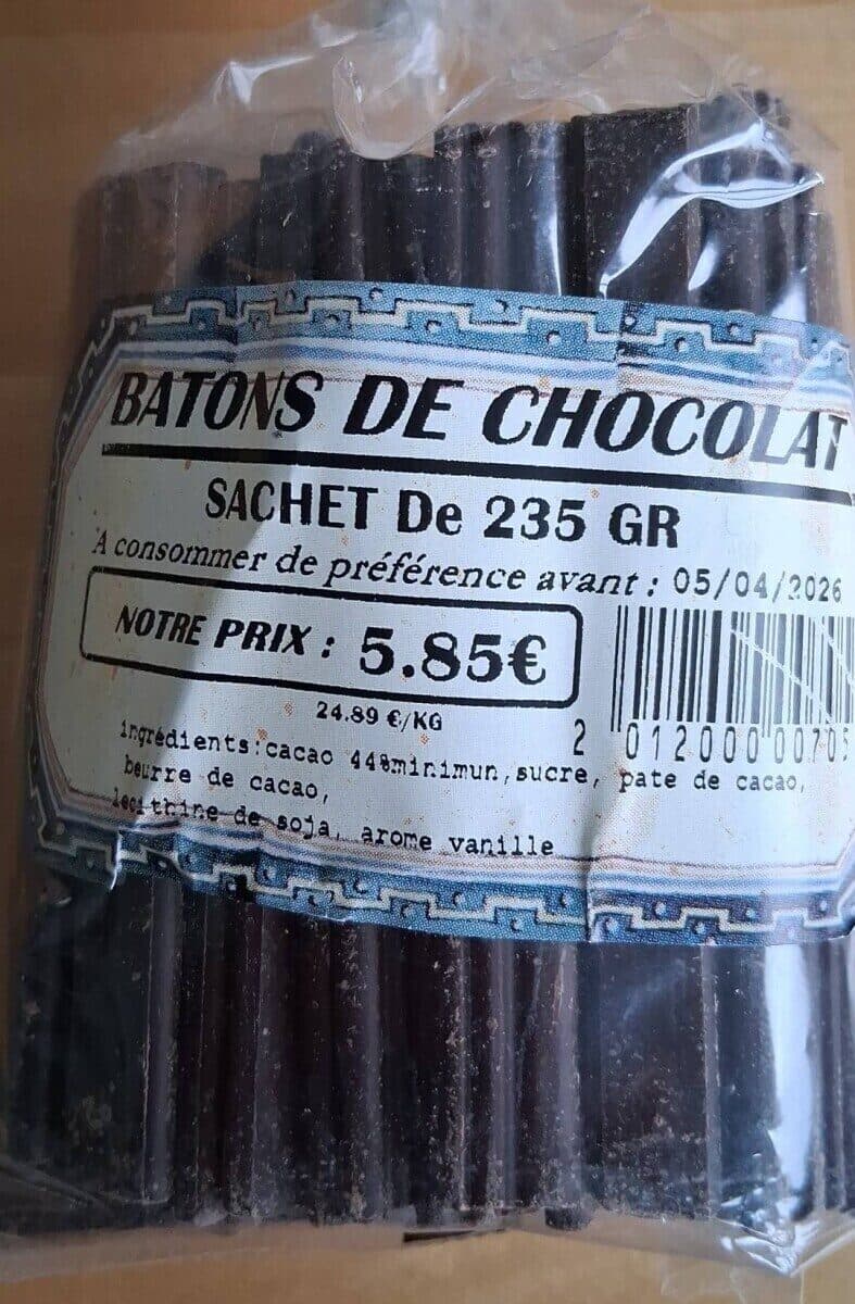 La Maison du Biscuit Batons de chocolat packshot