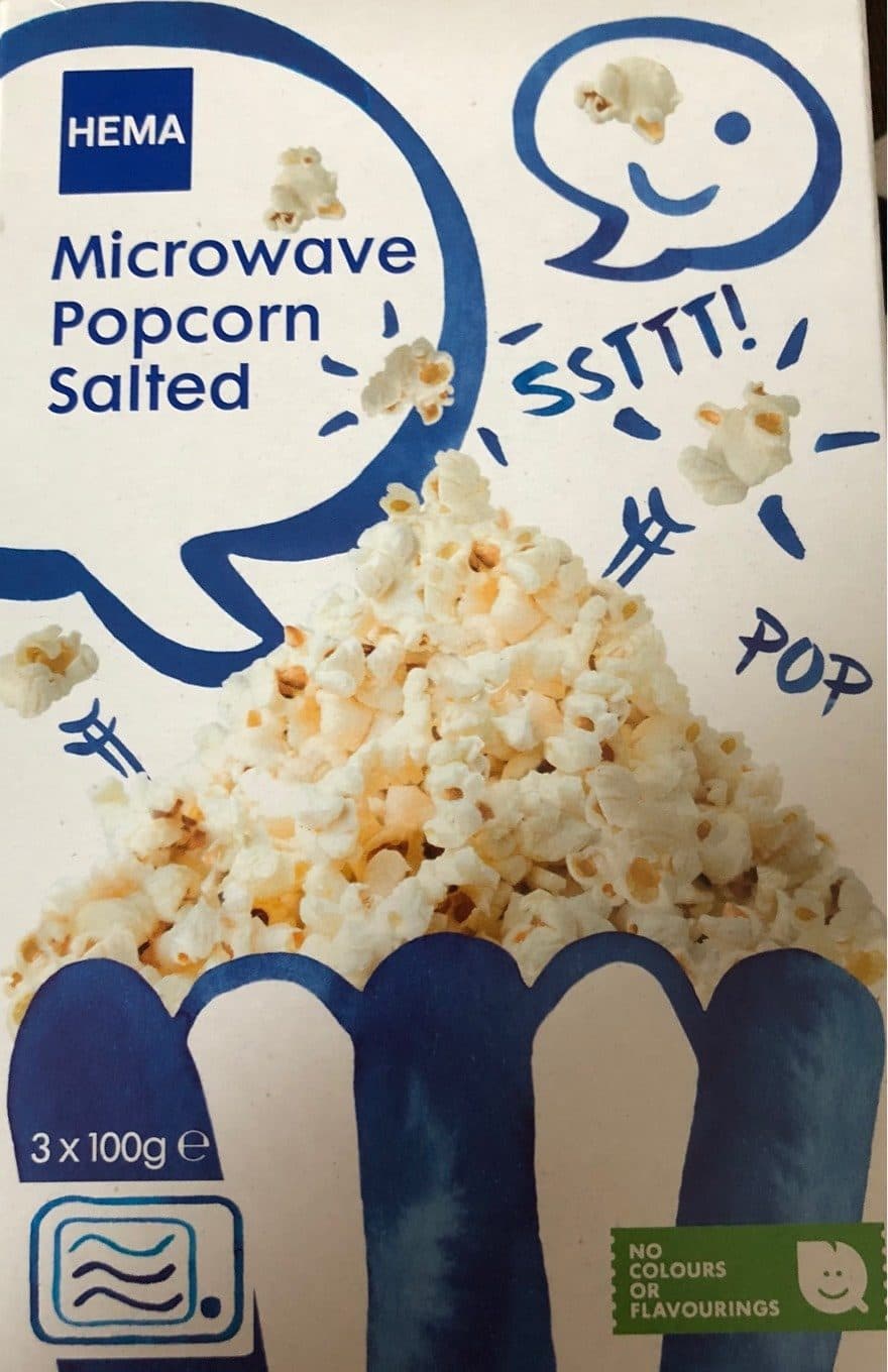 Hema Popcorn salé micro-onde packshot