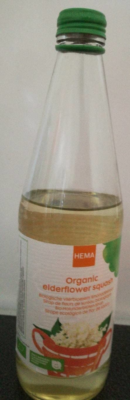 HEMA Organic elderflower squash packshot
