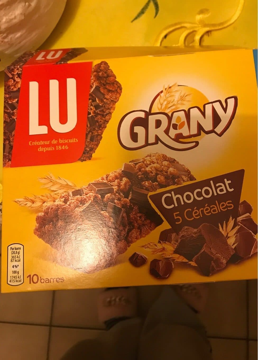 Grany Barre cereales chocolat packshot