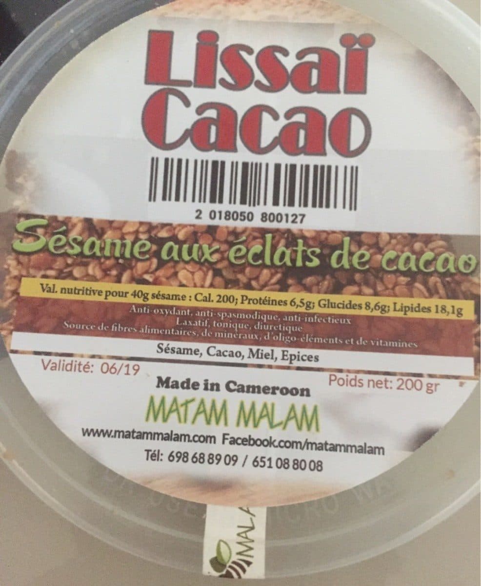 Open Food Facts Sesame aux éclats de cacao packshot