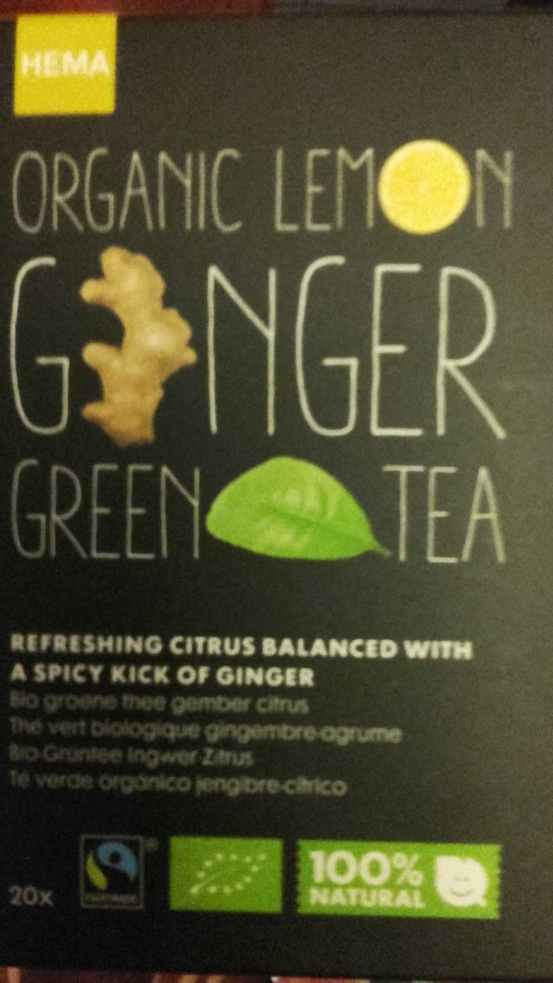 HEMA Hema Organic Lemon Ginger Green Tea packshot
