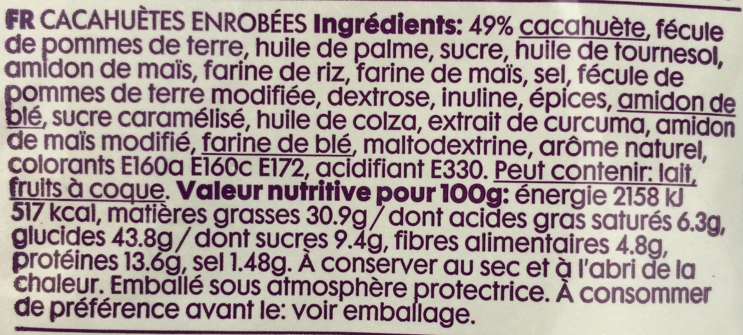 Hema Cacahuètes enrobées packshot