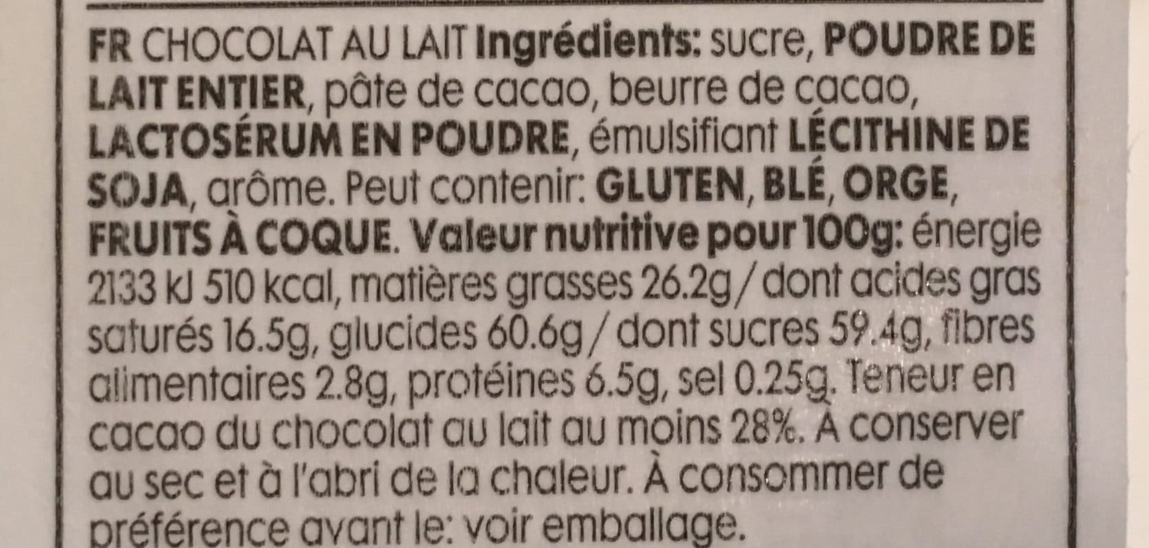Hema Smiley chocolat packshot