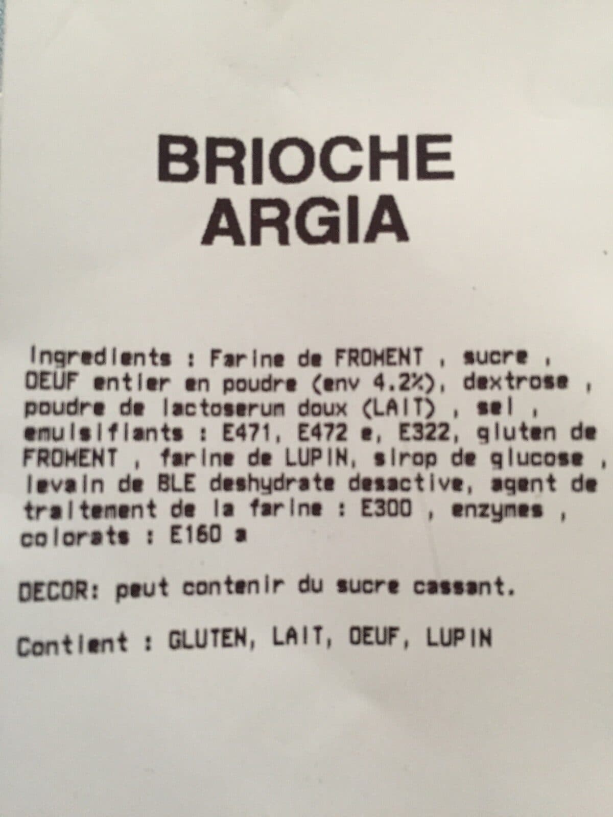 Open Food Facts Brioche argia packshot