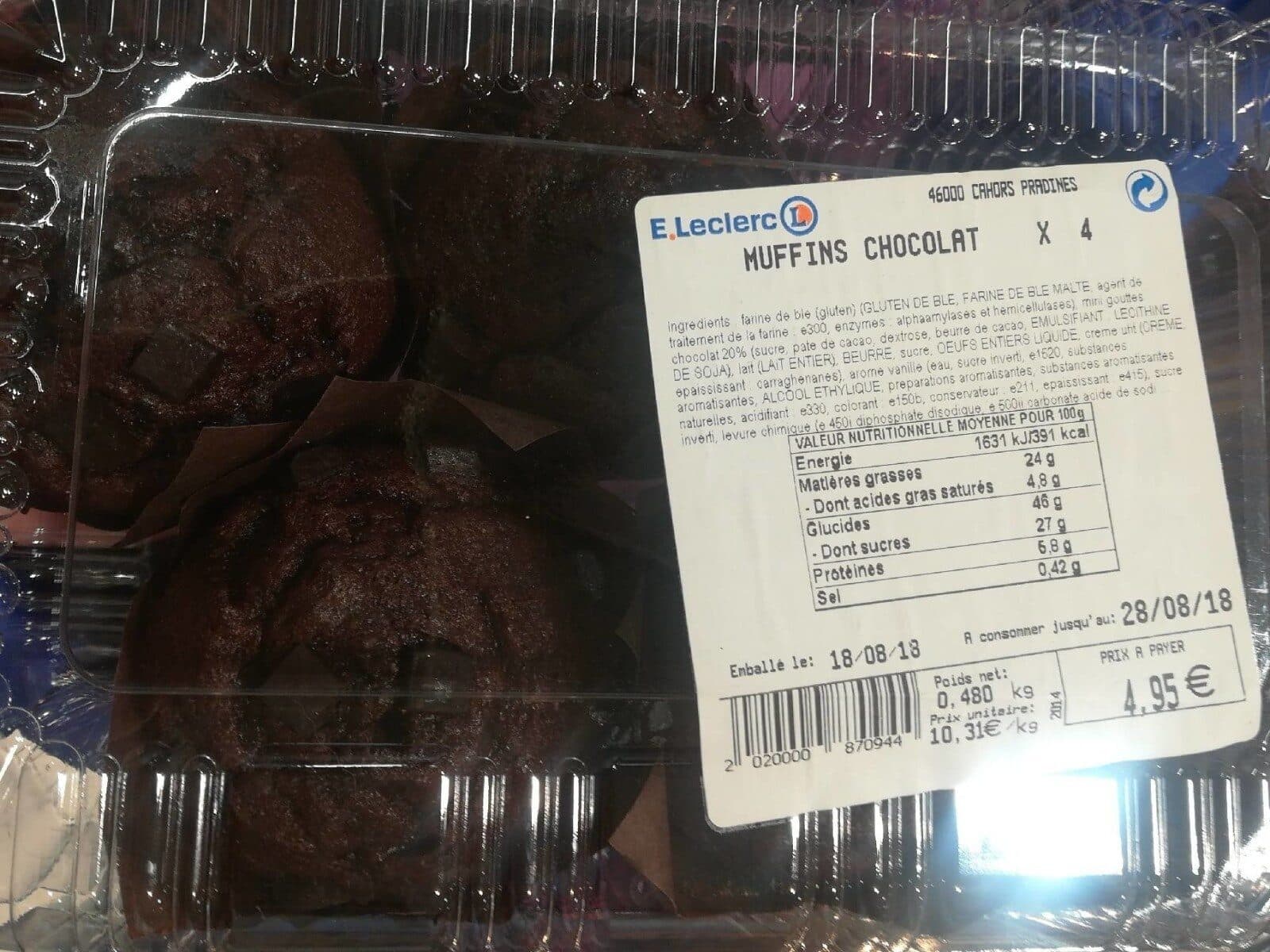 E.Leclerc Muffins chocolat packshot