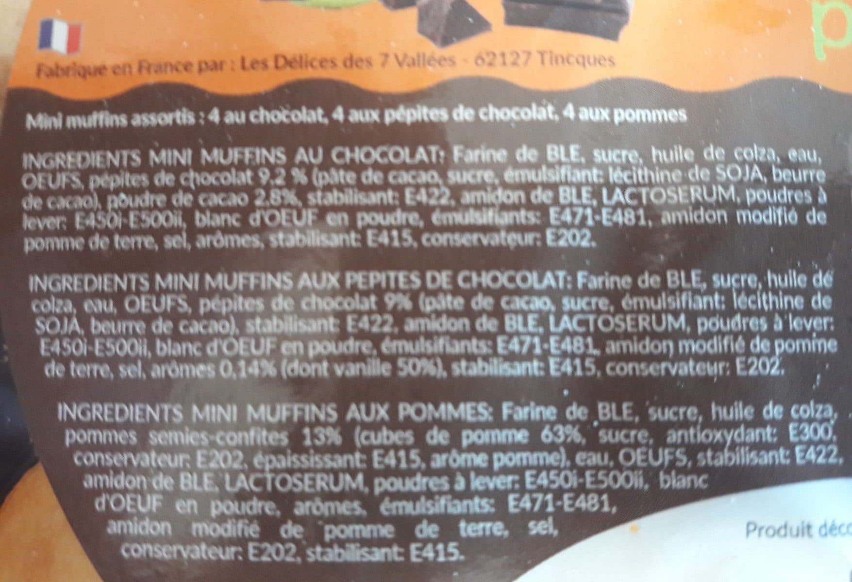Open Food Facts Mini muffins chocolat,vanille,pomme packshot