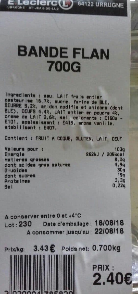 Open Food Facts Bande de flan packshot