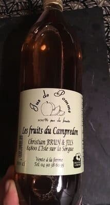 Les Fruits De Campredon Jus de pomme packshot