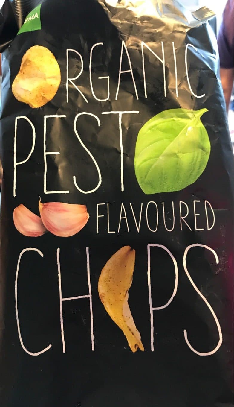 Hema Organic Pesto Flavoured Chips packshot