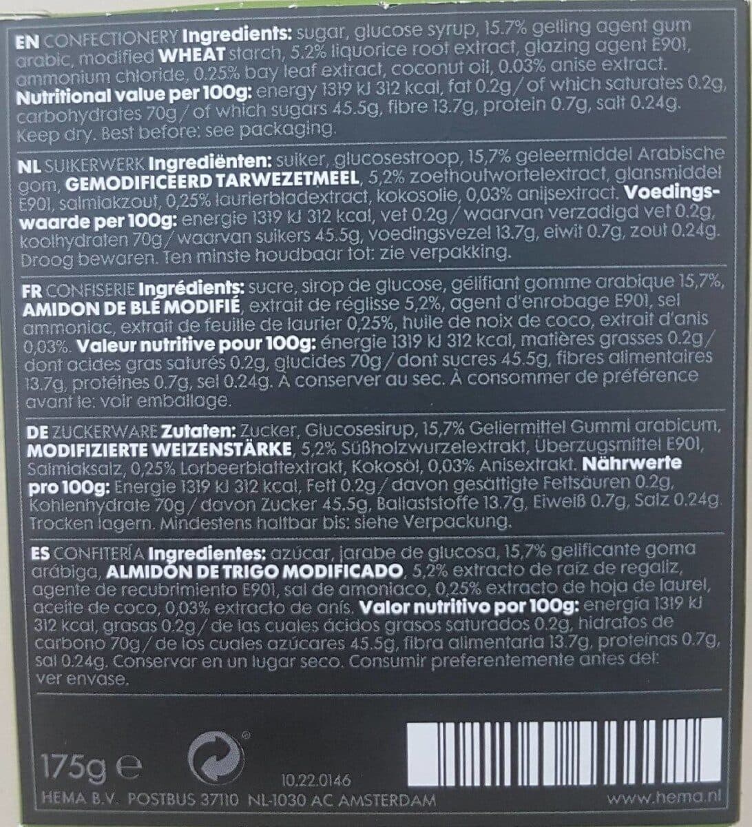 Hema Réglisse au Laurier packshot