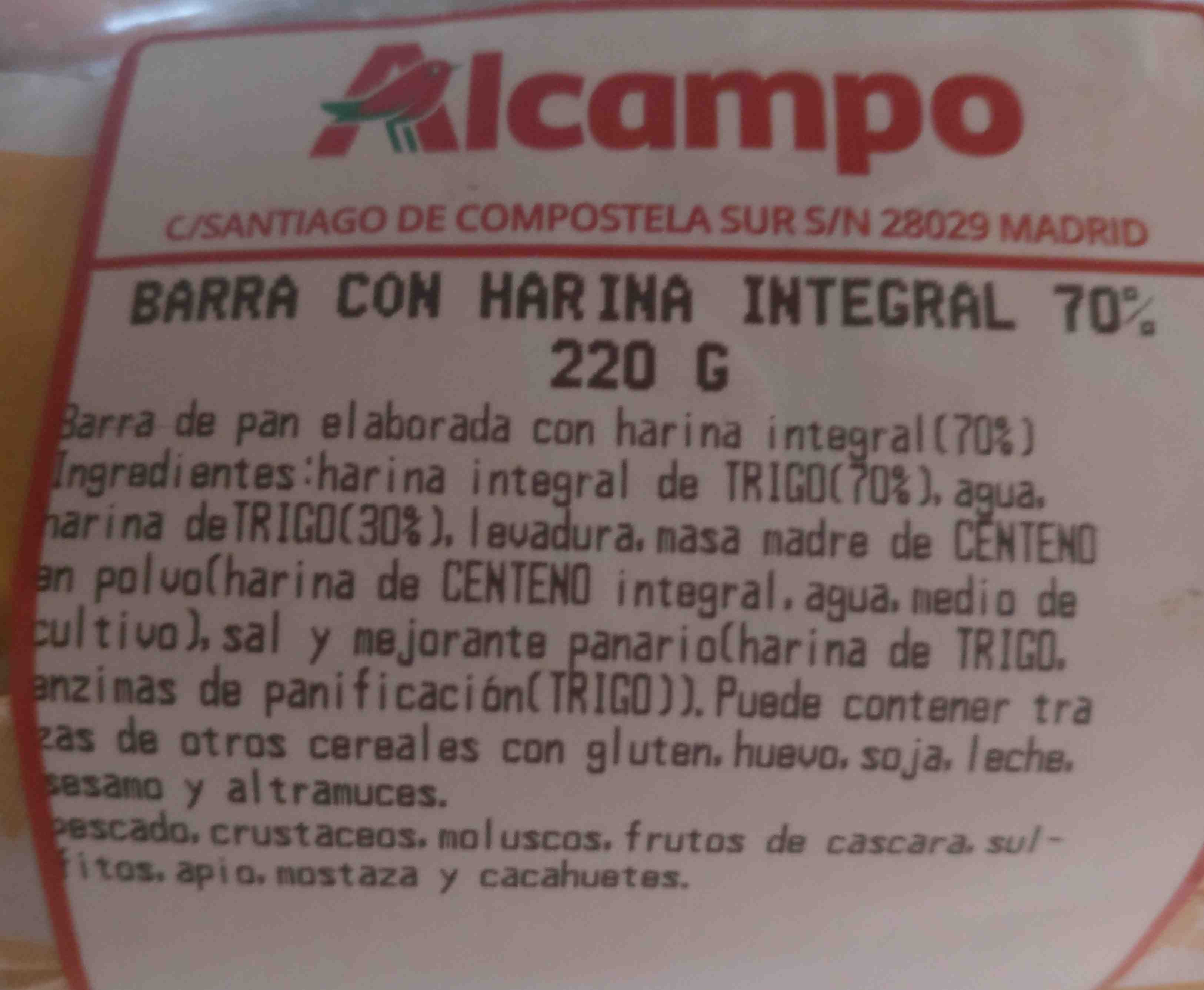 Alcampo Barra integral packshot