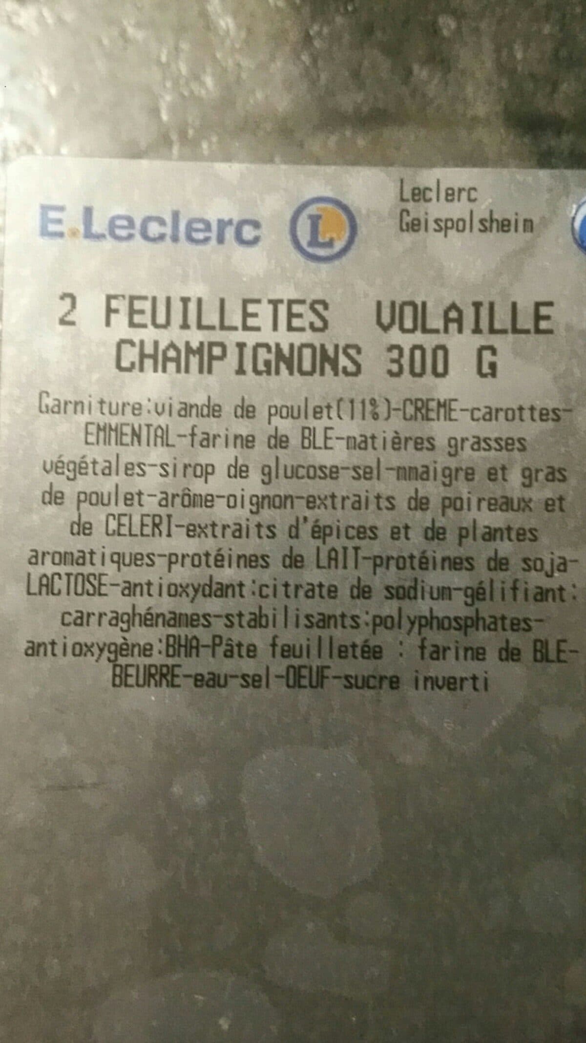 Open Food Facts 2 feuilletés volailles champignons packshot