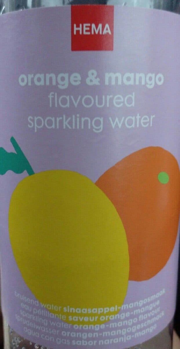Open Food Facts Orange and mango flavoured sparkling water packshot