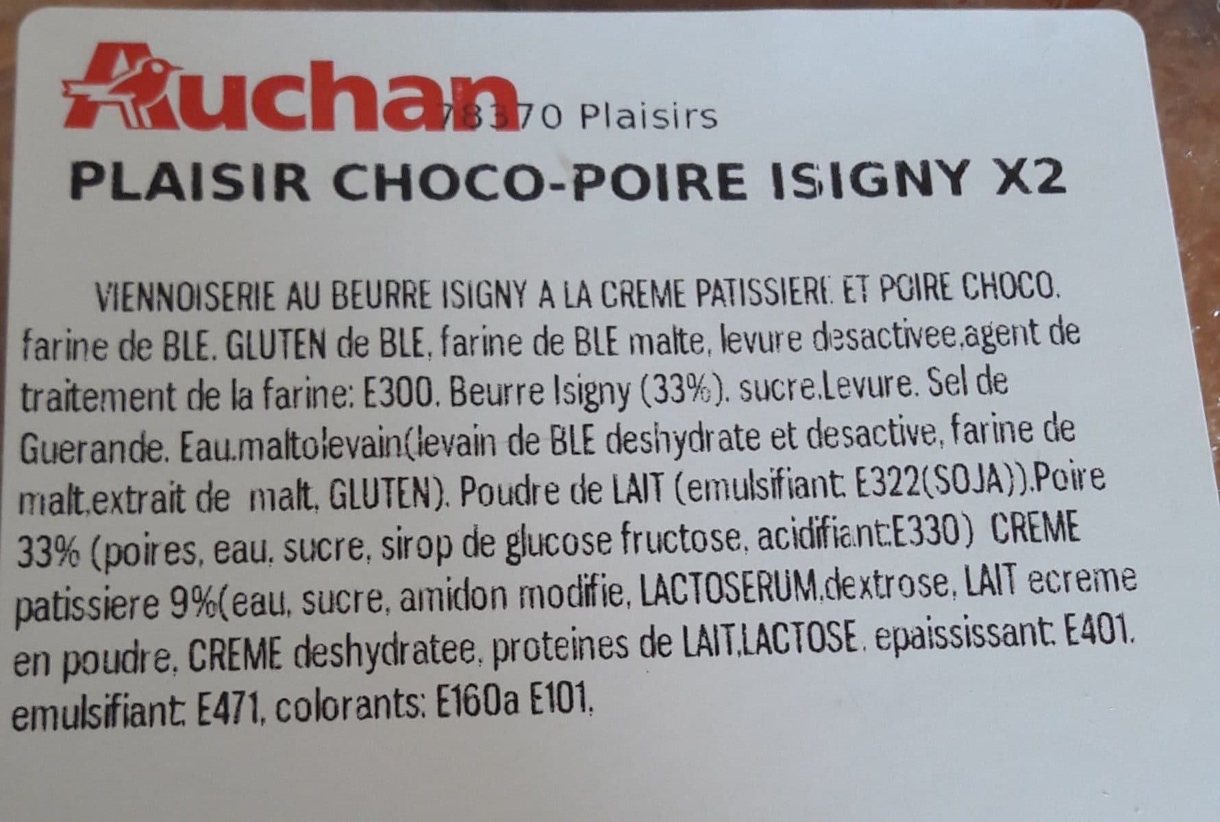 Open Food Facts Choco-Poire Isigny packshot