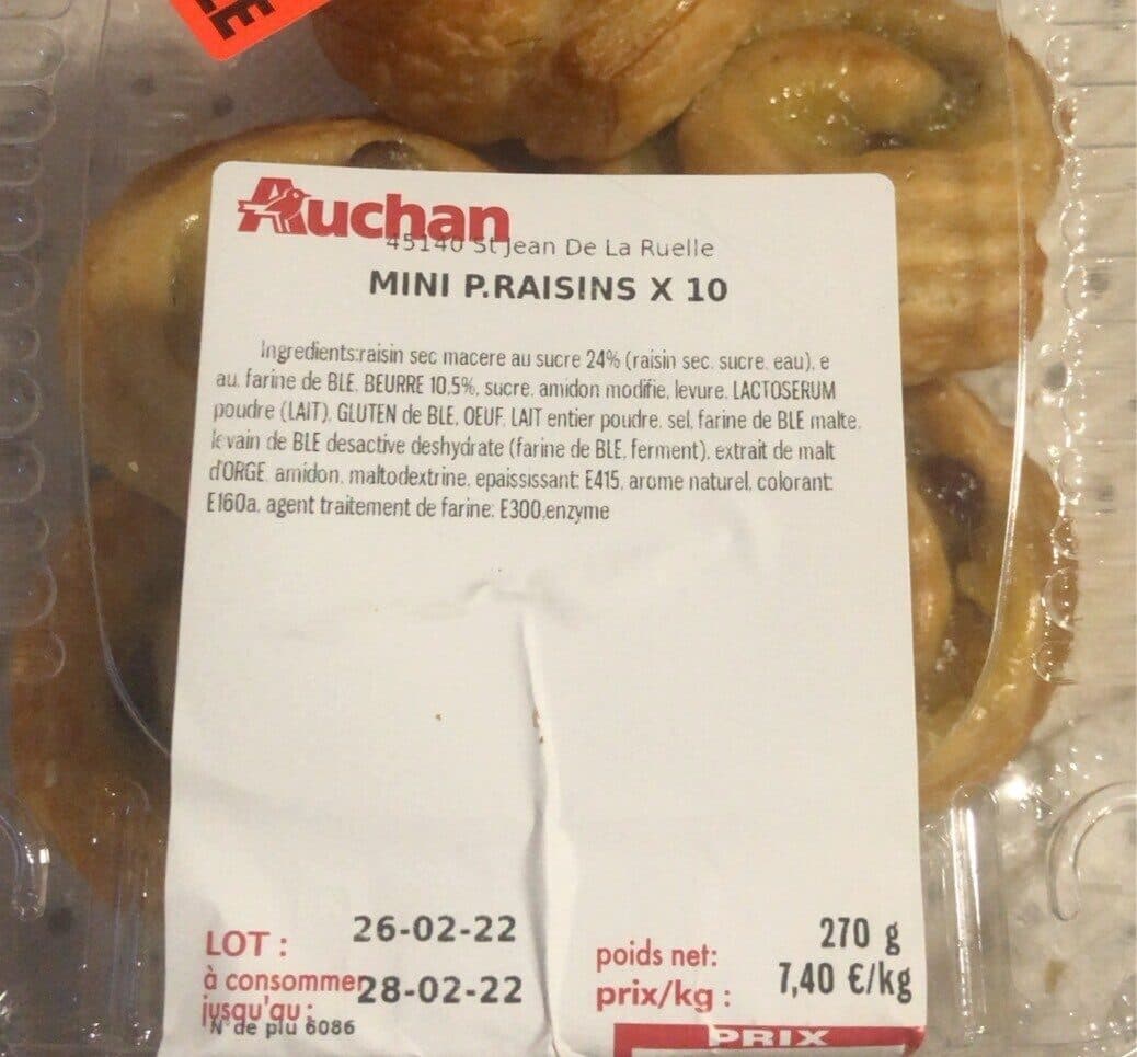 Canderel Mini pains aux raisins packshot