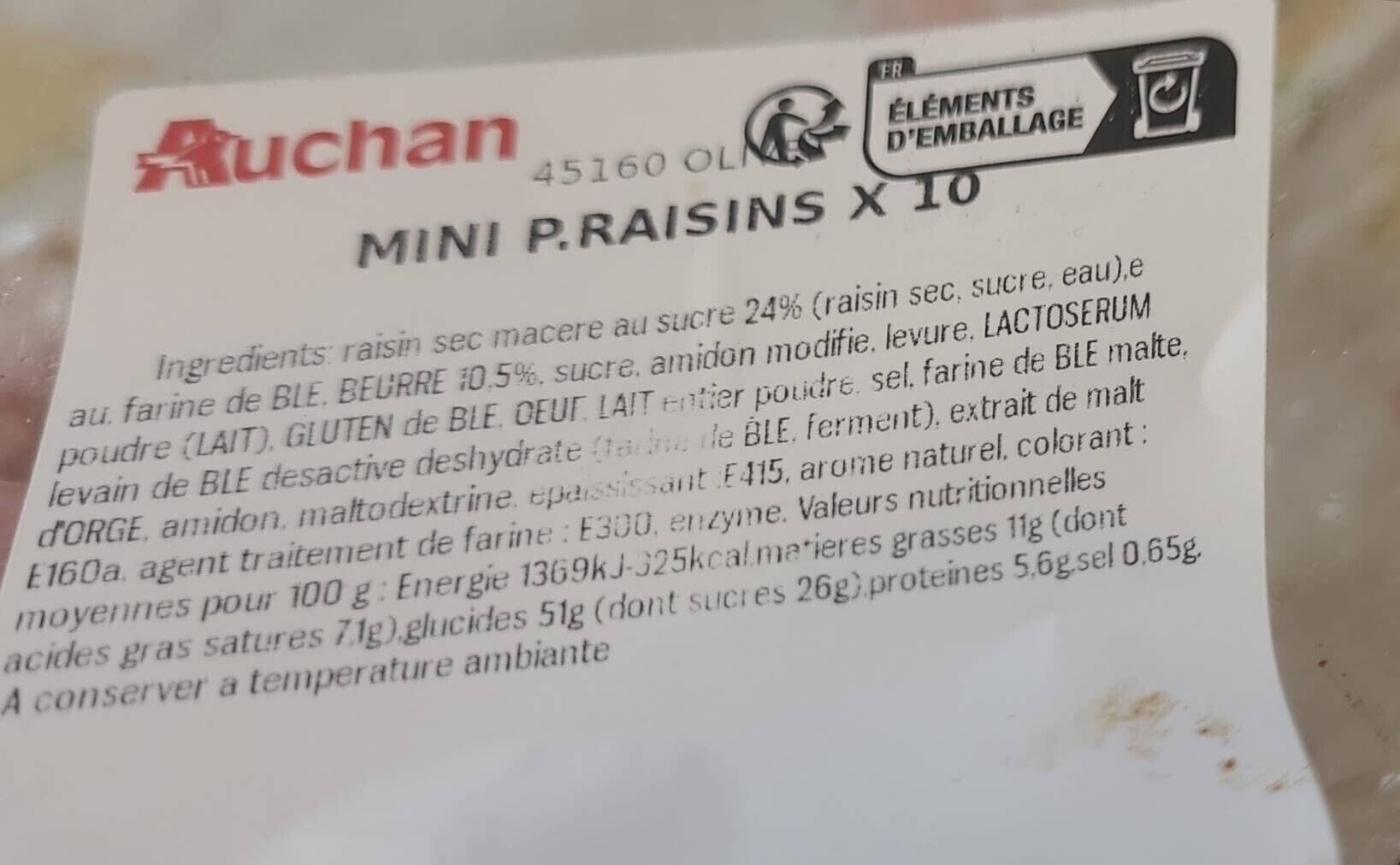 Canderel Mini pains aux raisins packshot