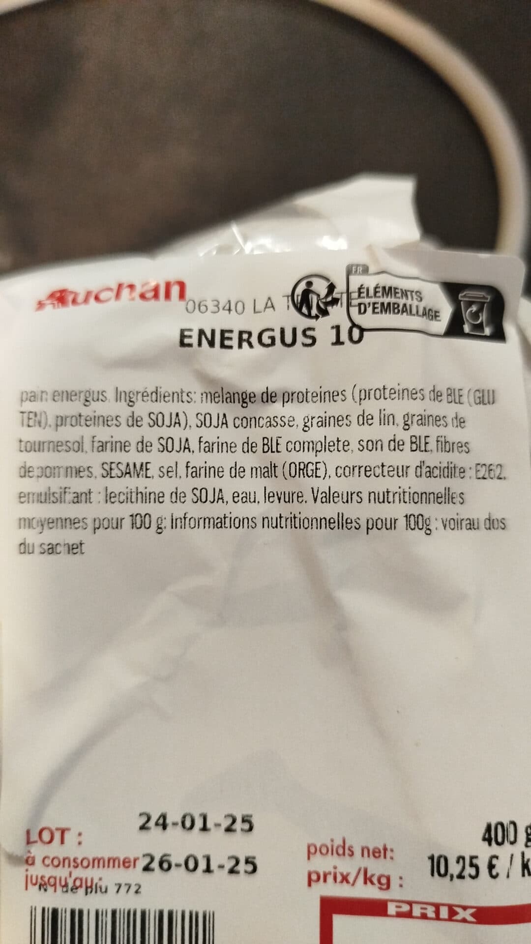 Energus Pain hyperprotéiné energus10 packshot
