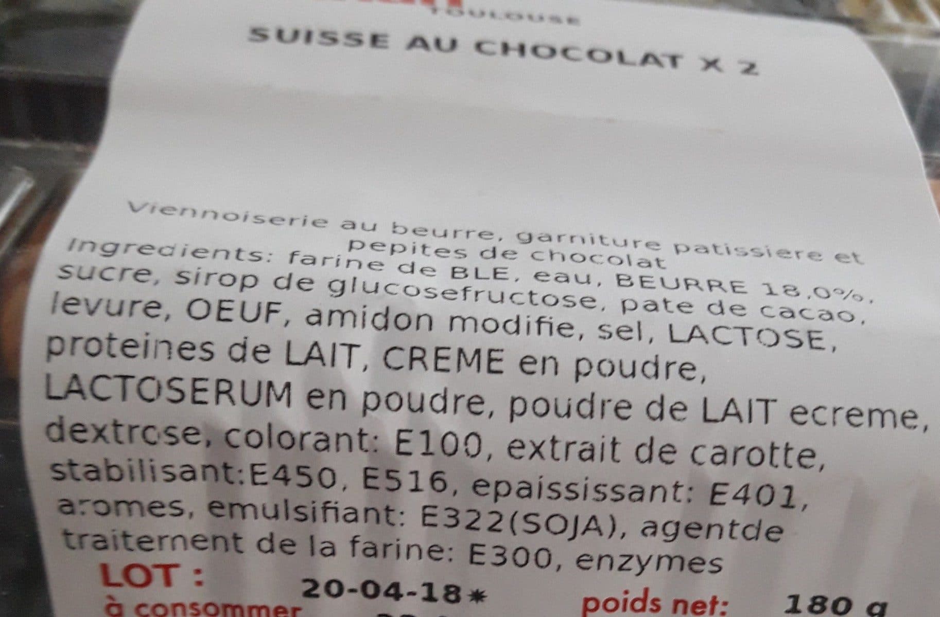 Auchan Suisse au chocolat packshot