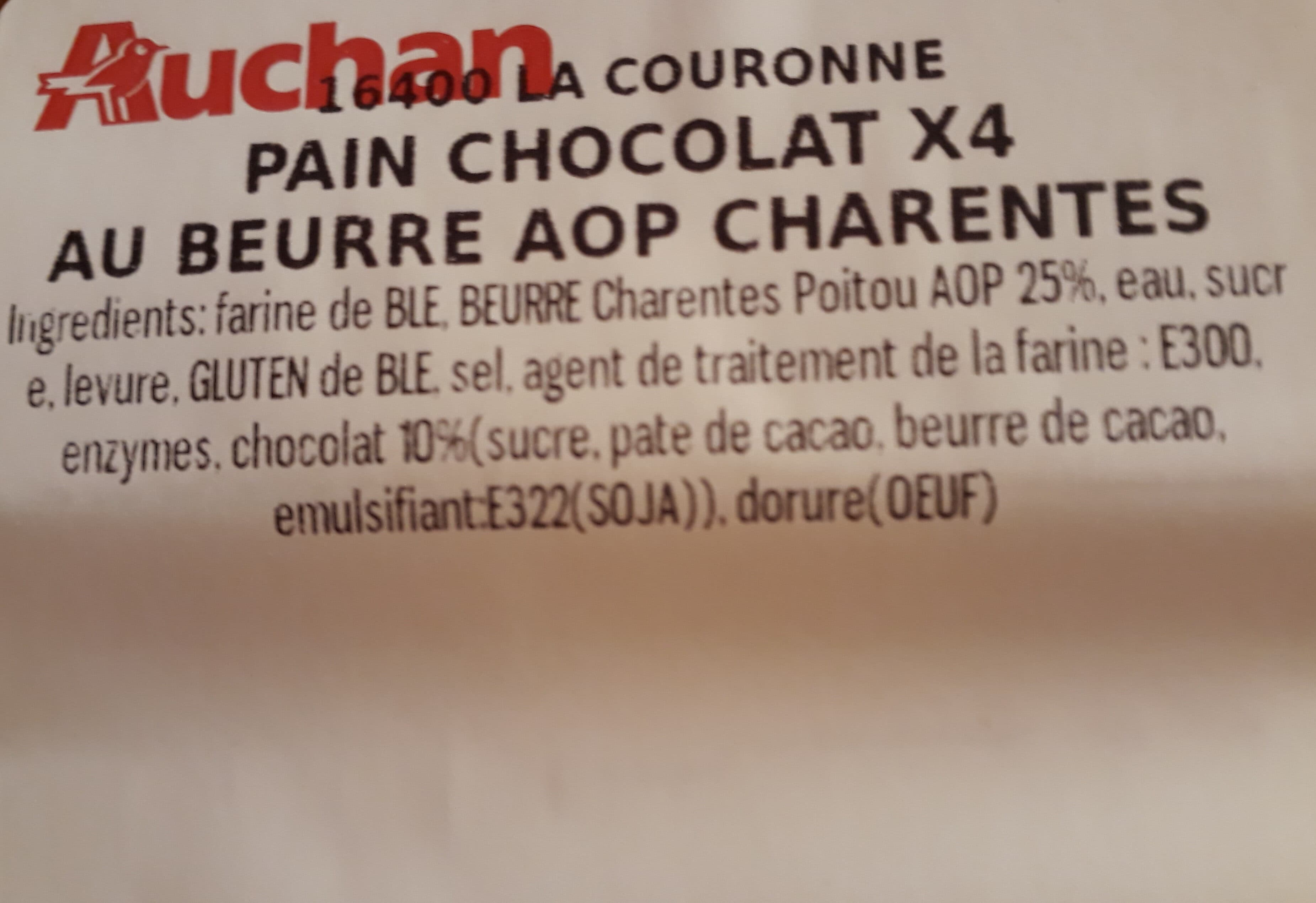 Open Food Facts Pain chocolat beurre aop packshot