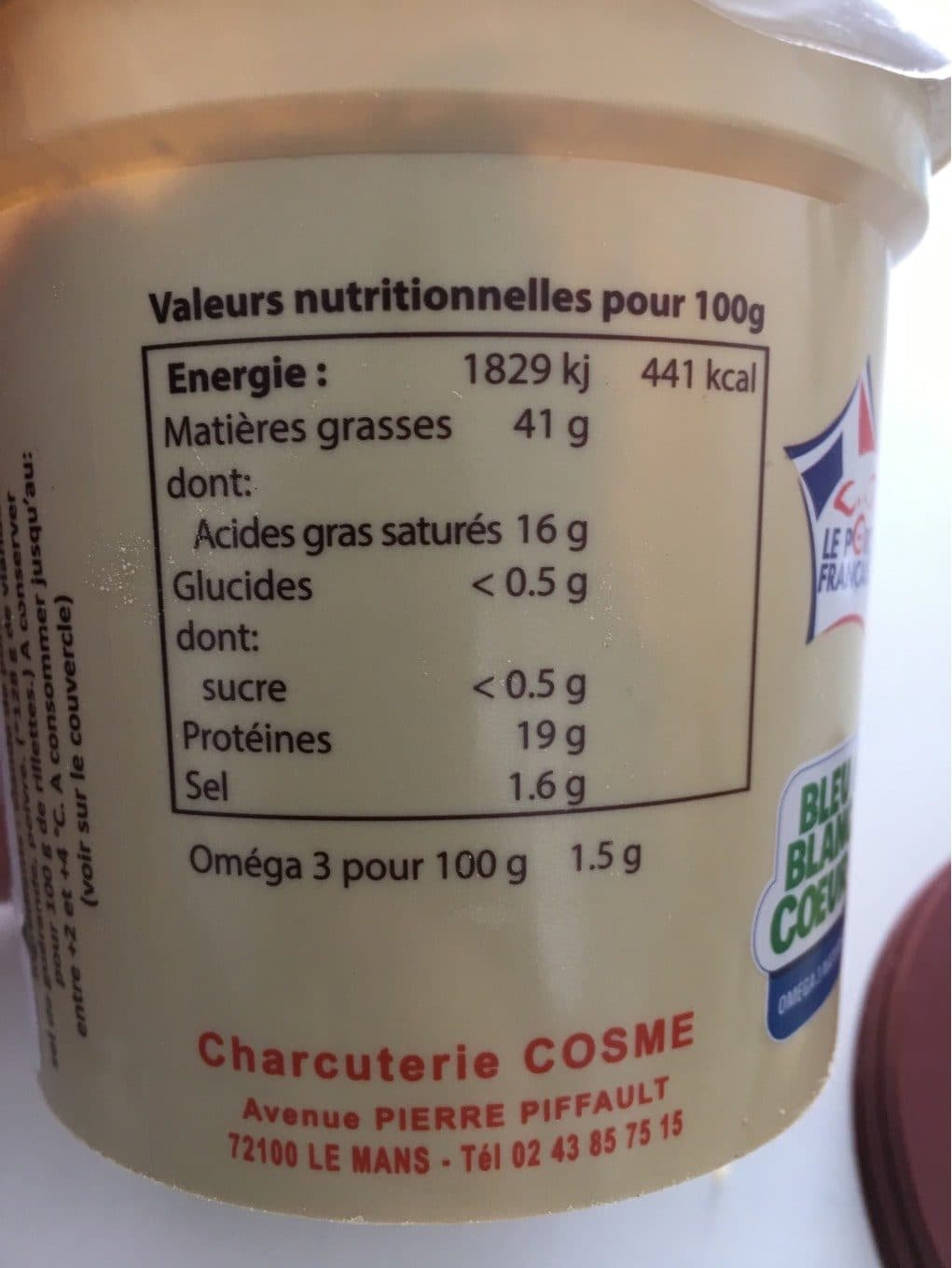 Charcuterie Cosme Rillettes packshot