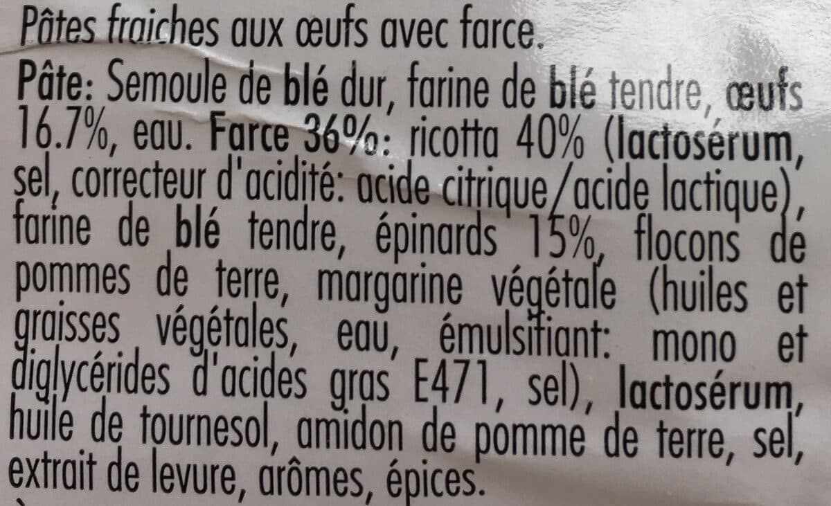 Open Food Facts Tortelloni a la ricotta et aux epinards packshot