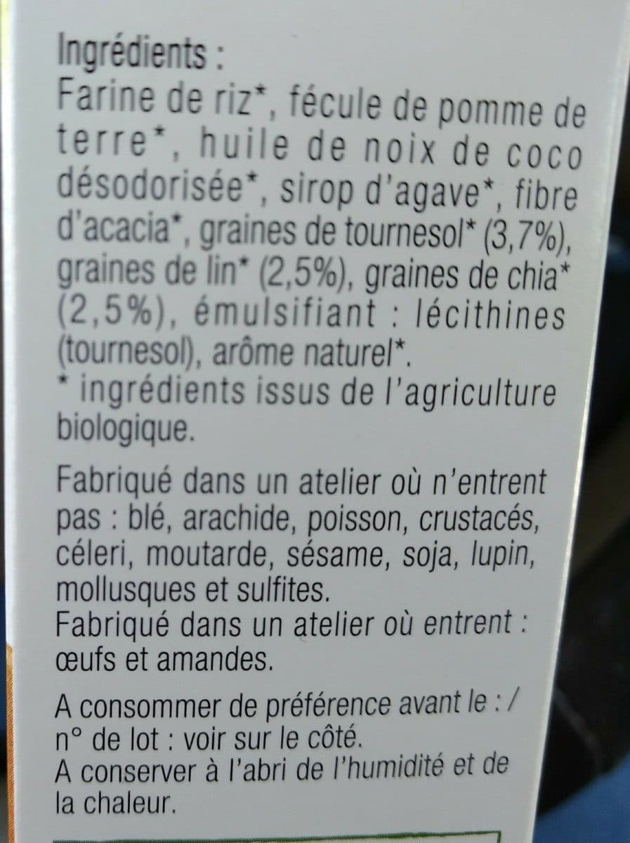 Open Food Facts Sables au tournesol packshot