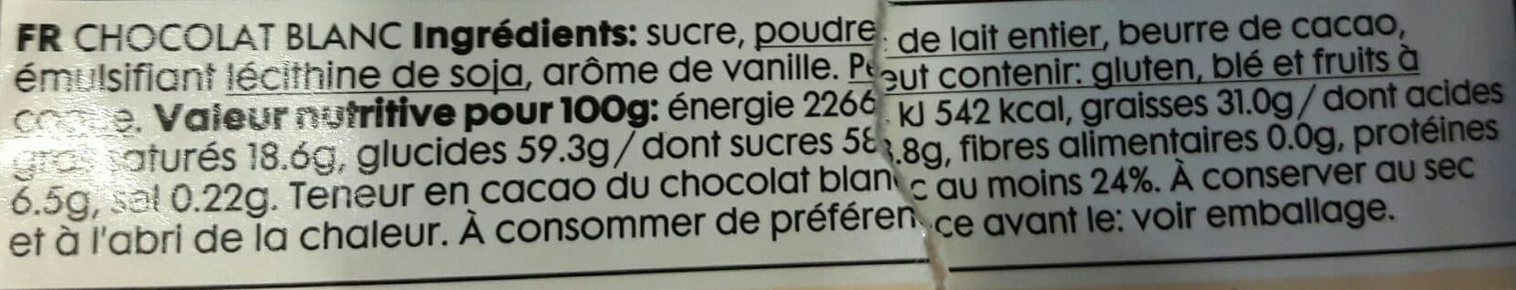 Open Food Facts Creamy Belgian white chocolate packshot