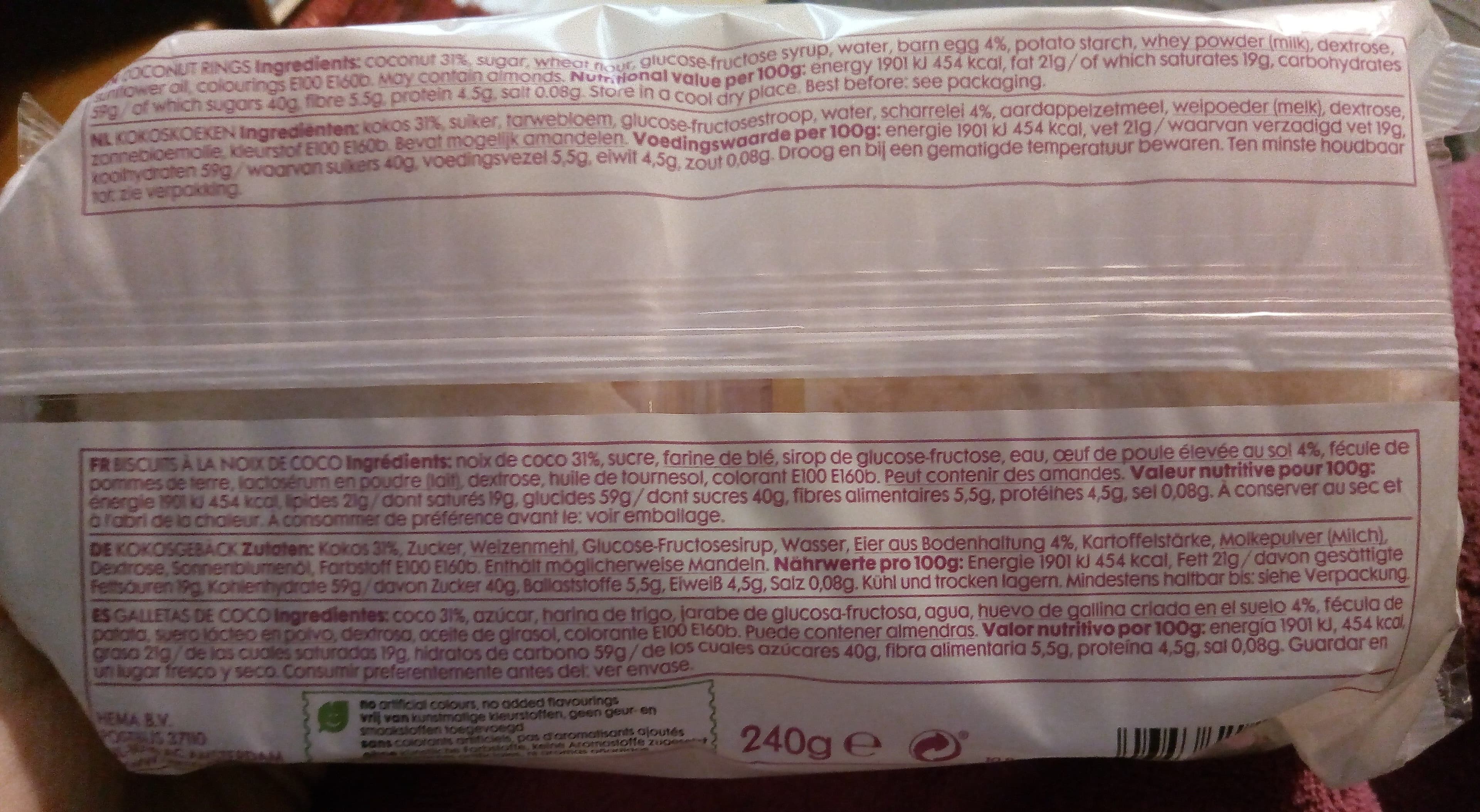 HEMA Coconut rings packshot