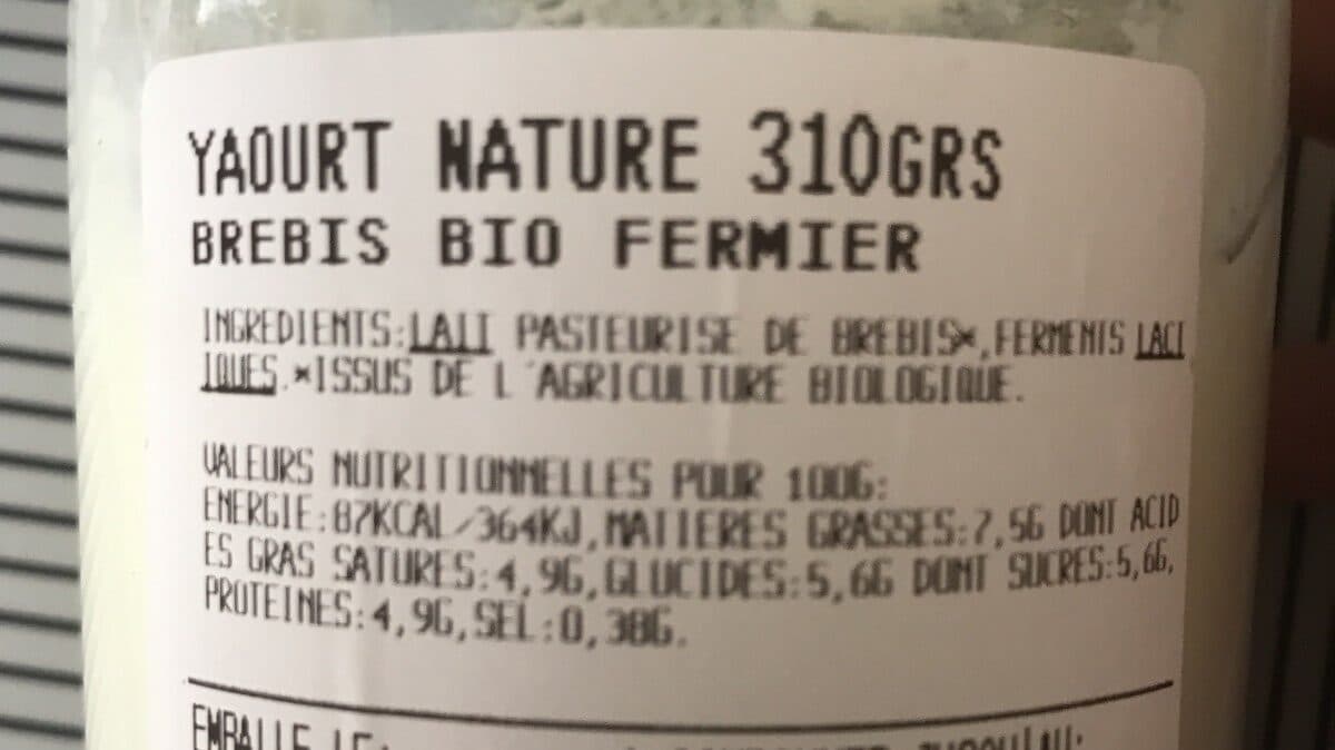 Open Food Facts Le yaourt packshot