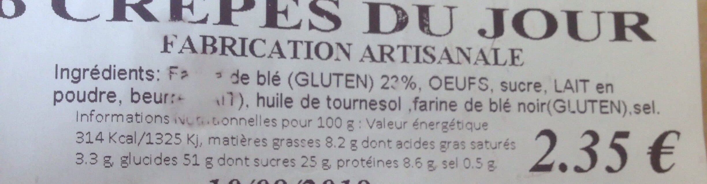 Open Food Facts Crepes du jours packshot