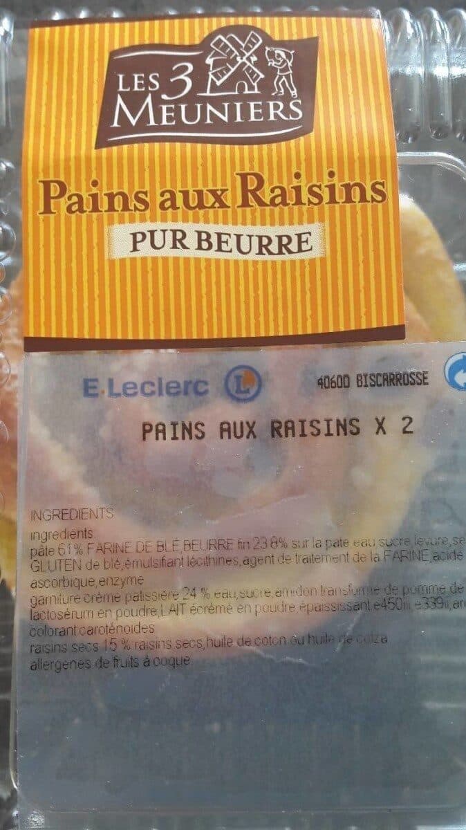 Leclerc Pains aux raisins pur beurre packshot