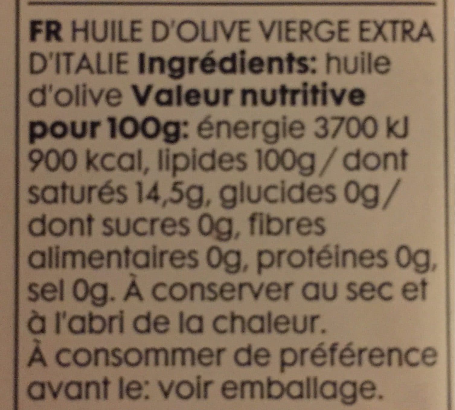 Hema Olive oil extra vierge packshot