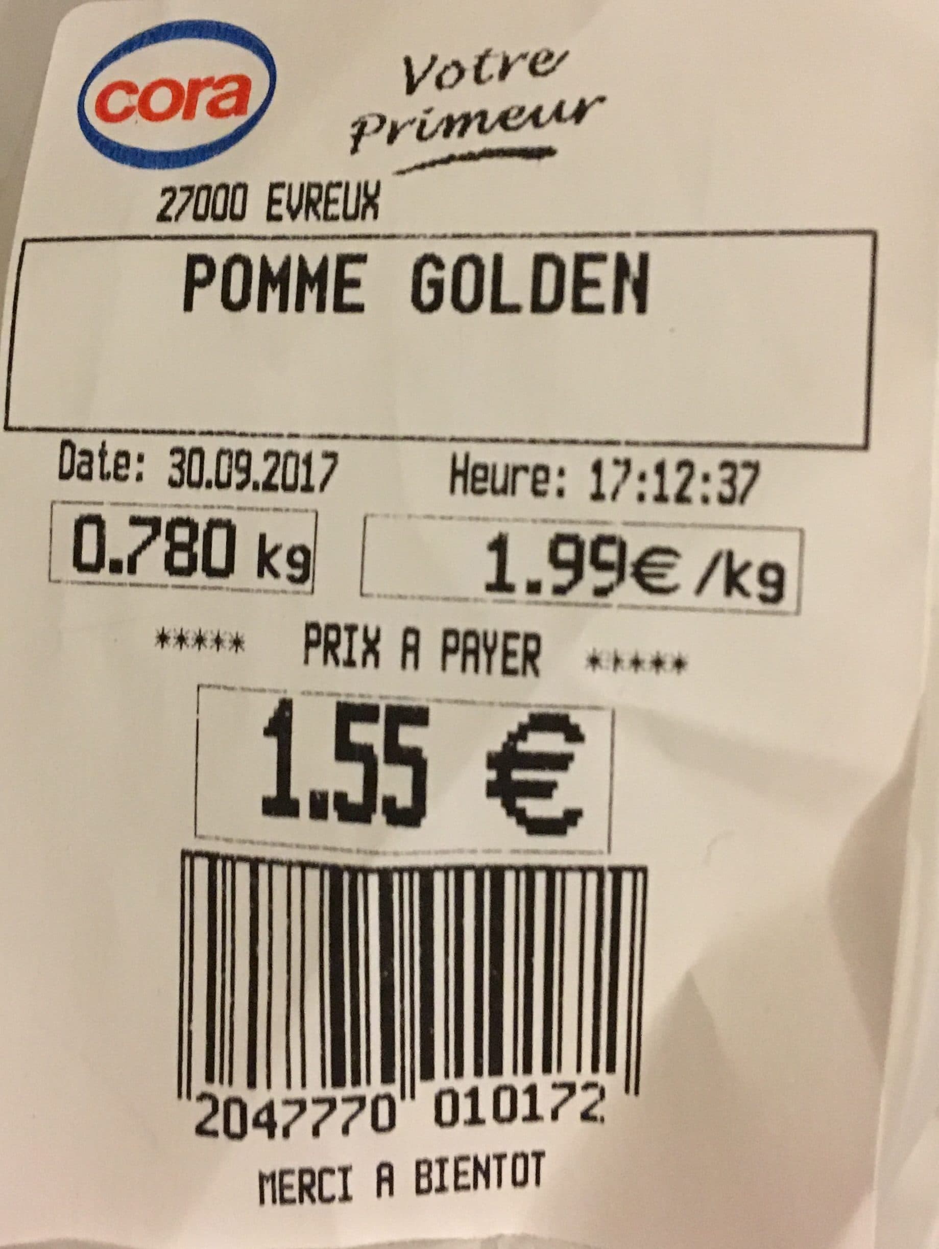 Cora Pomme Golden packshot