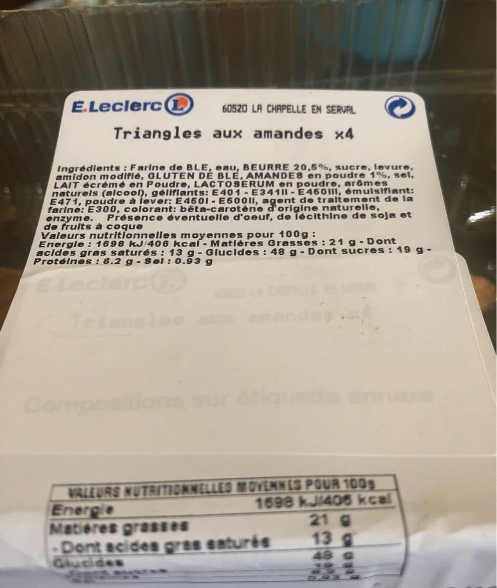 E.Leclerc Triangle aux amandes packshot