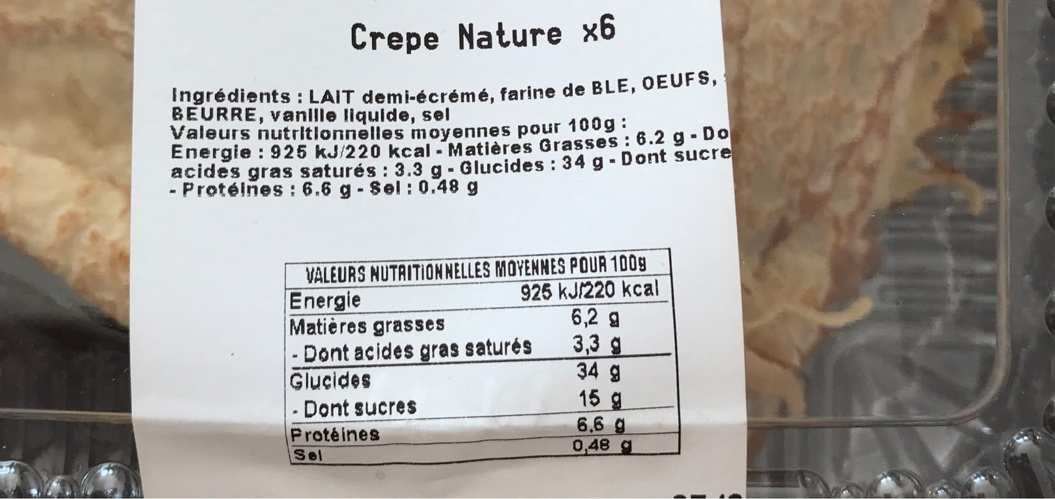 Leclerc Crêpes natures packshot