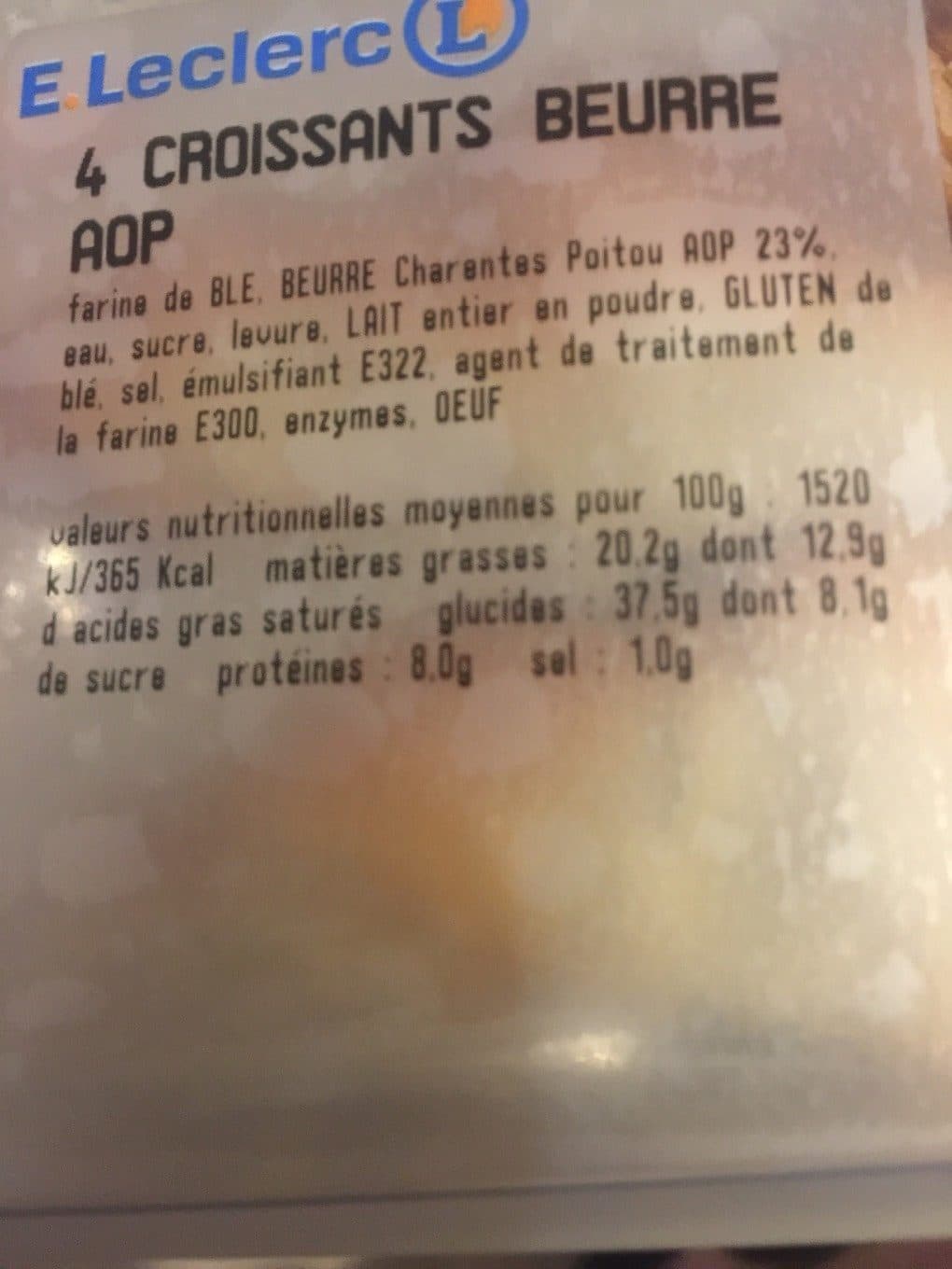 Leclerc Croissanrs beurre AOP packshot