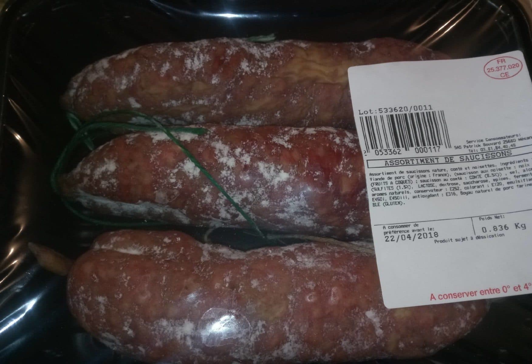 Open Food Facts Saucissons packshot