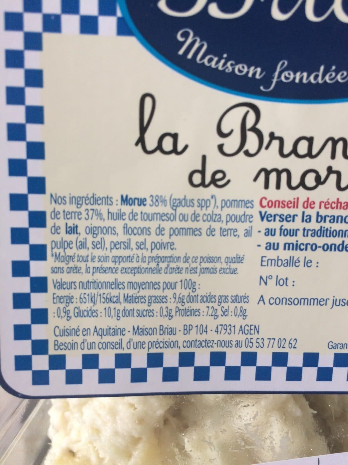 Briau Brandade de morue packshot