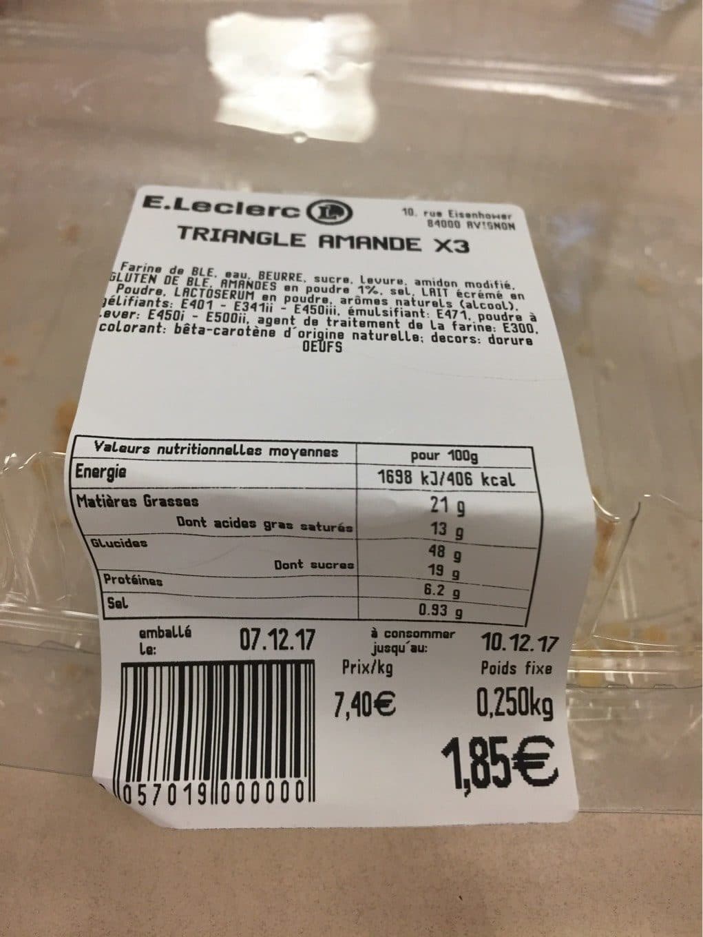 Leclerc Triangle Amande packshot