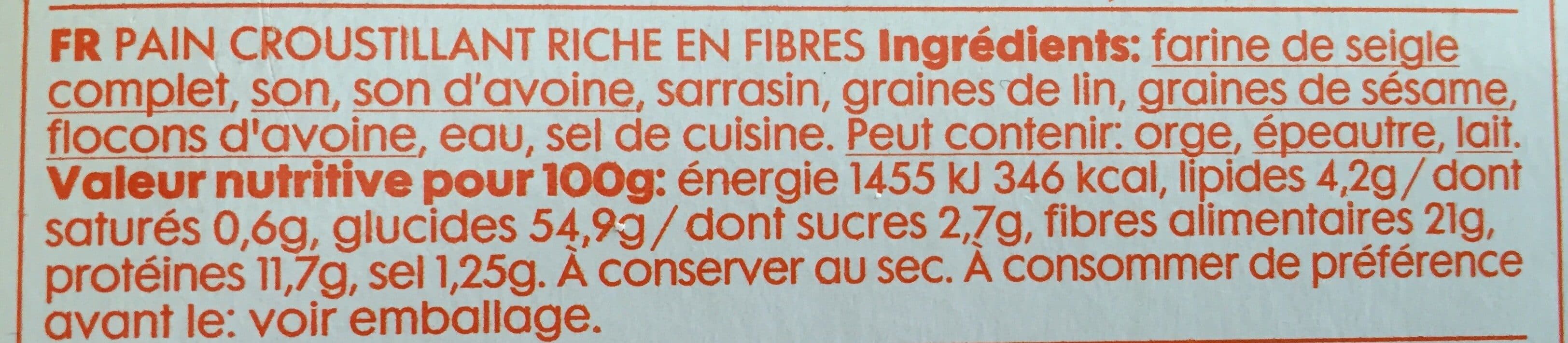 Hema Pain croustillant aux fibres packshot