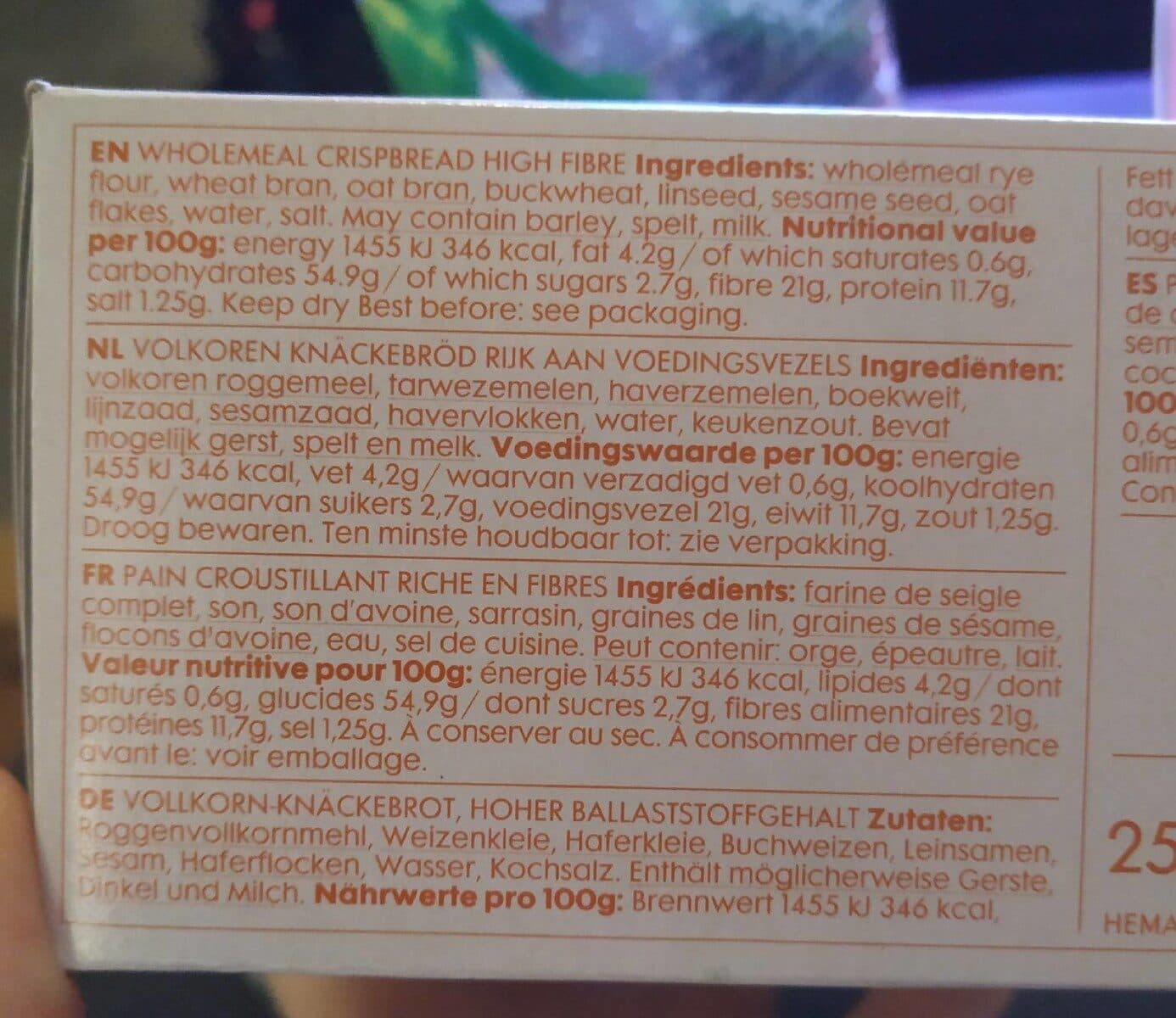 Hema Pain croustillant aux fibres packshot