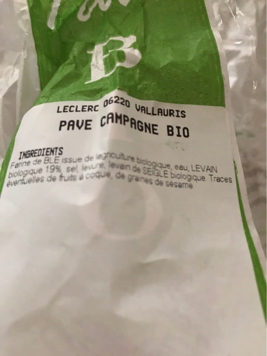 Open Food Facts Pain de campagne bio packshot