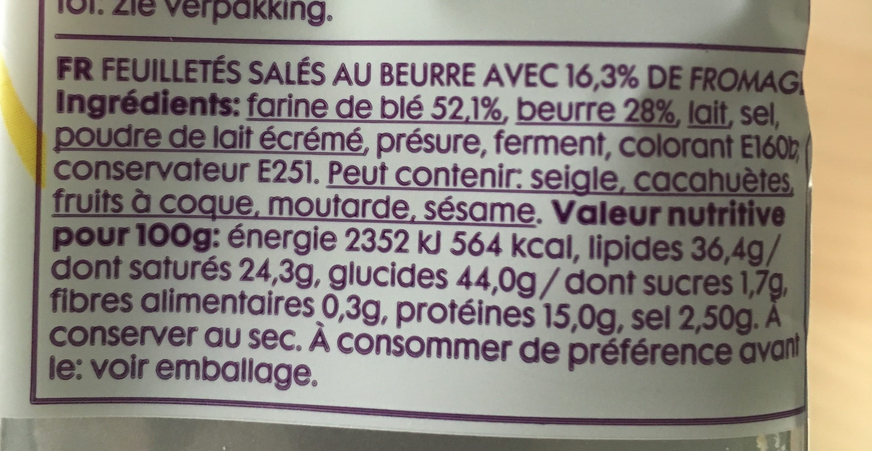 Hema Palmiers au Fromage packshot