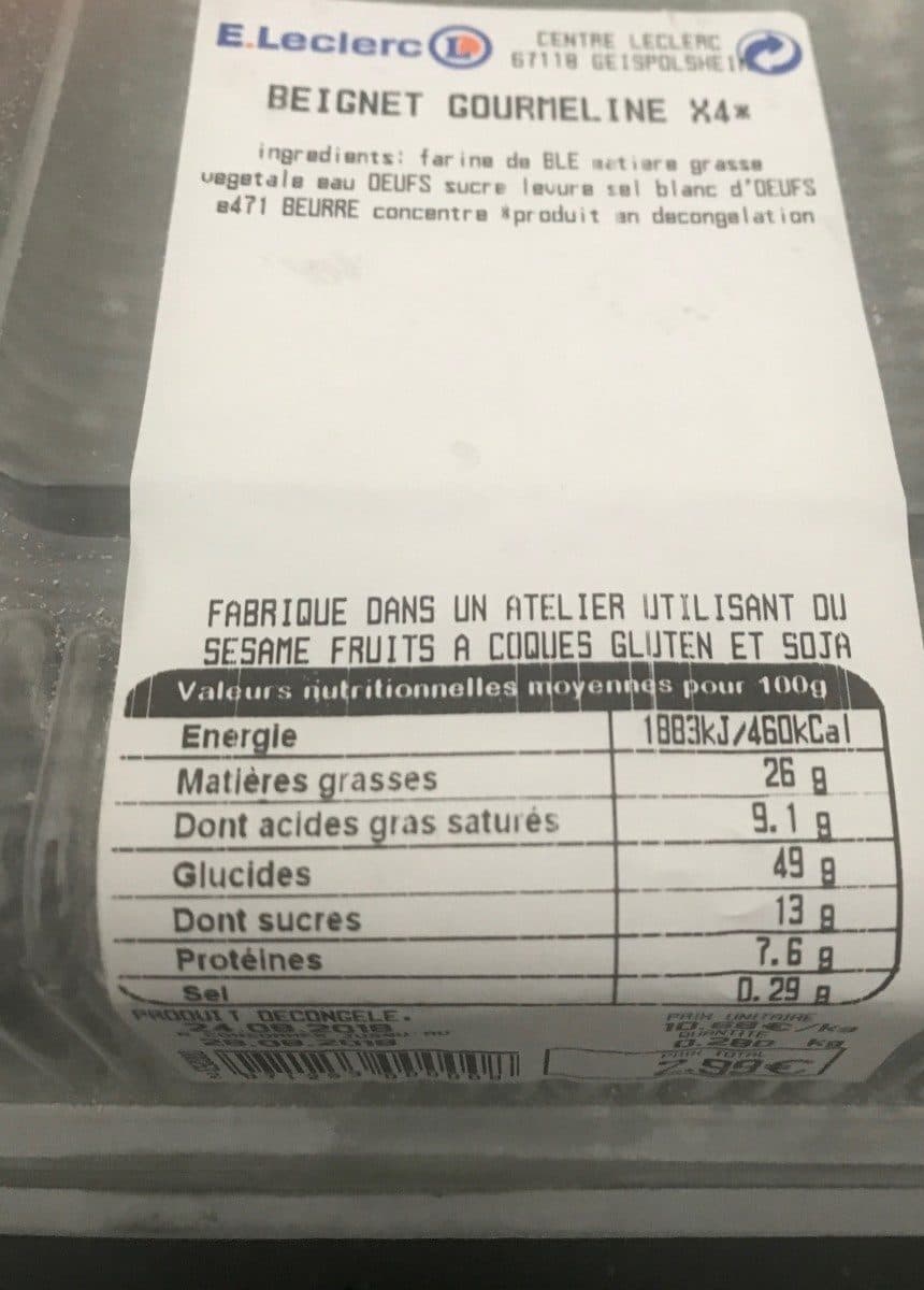 E.Leclerc Beignet gourmeline packshot