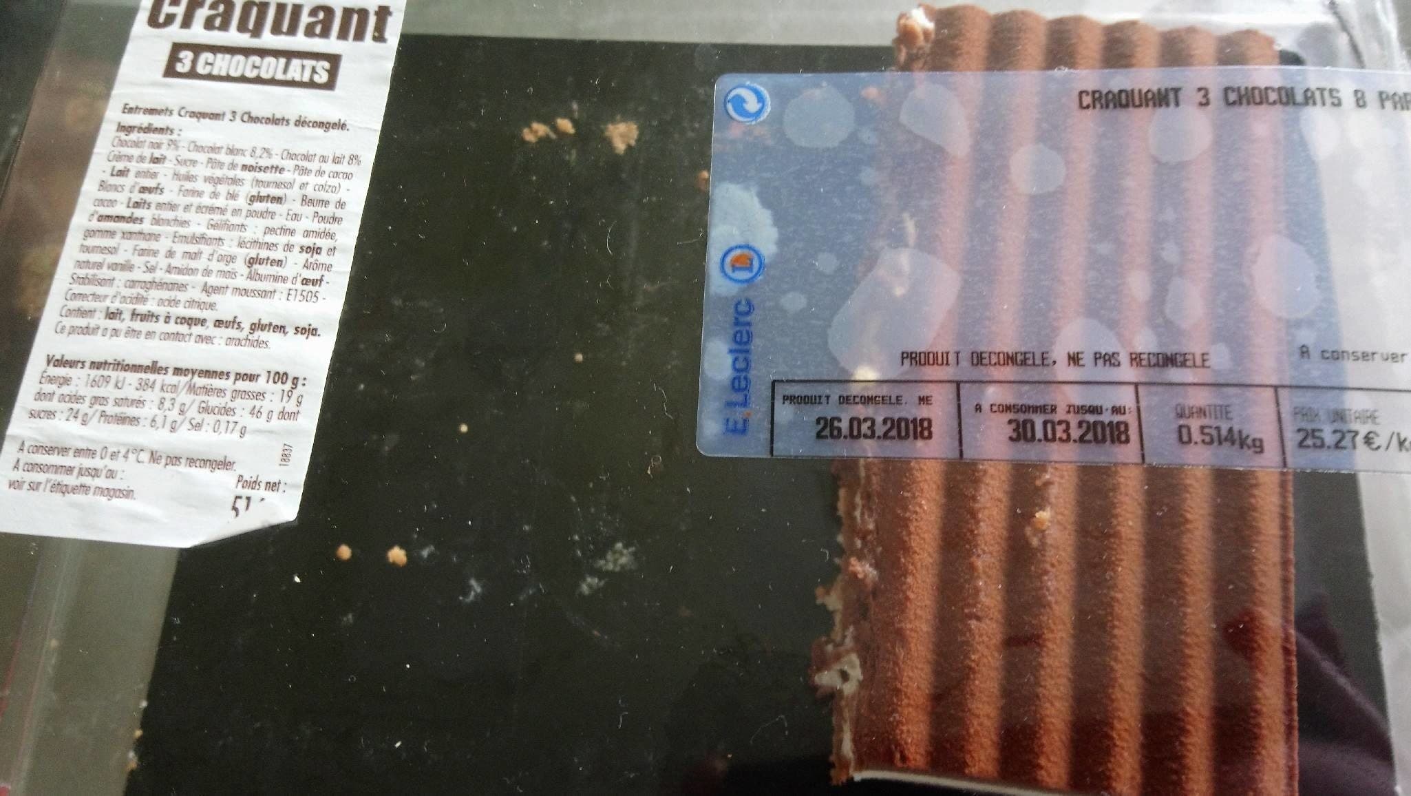 Open Food Facts Craquant 3 chocolats packshot