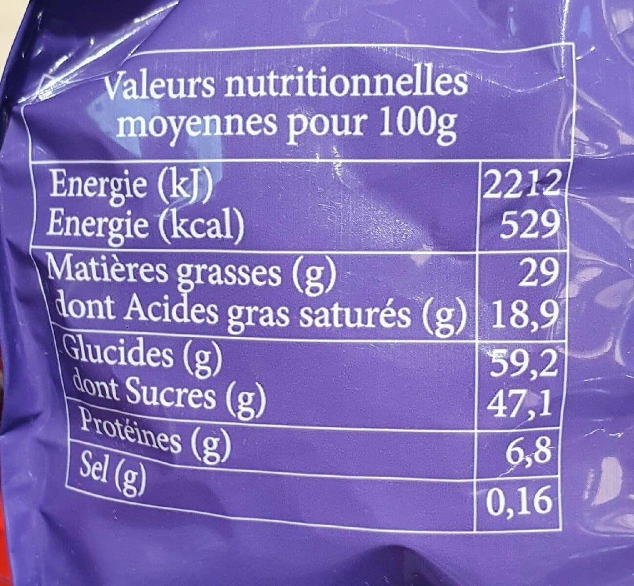 Open Food Facts Chocolat au lait packshot