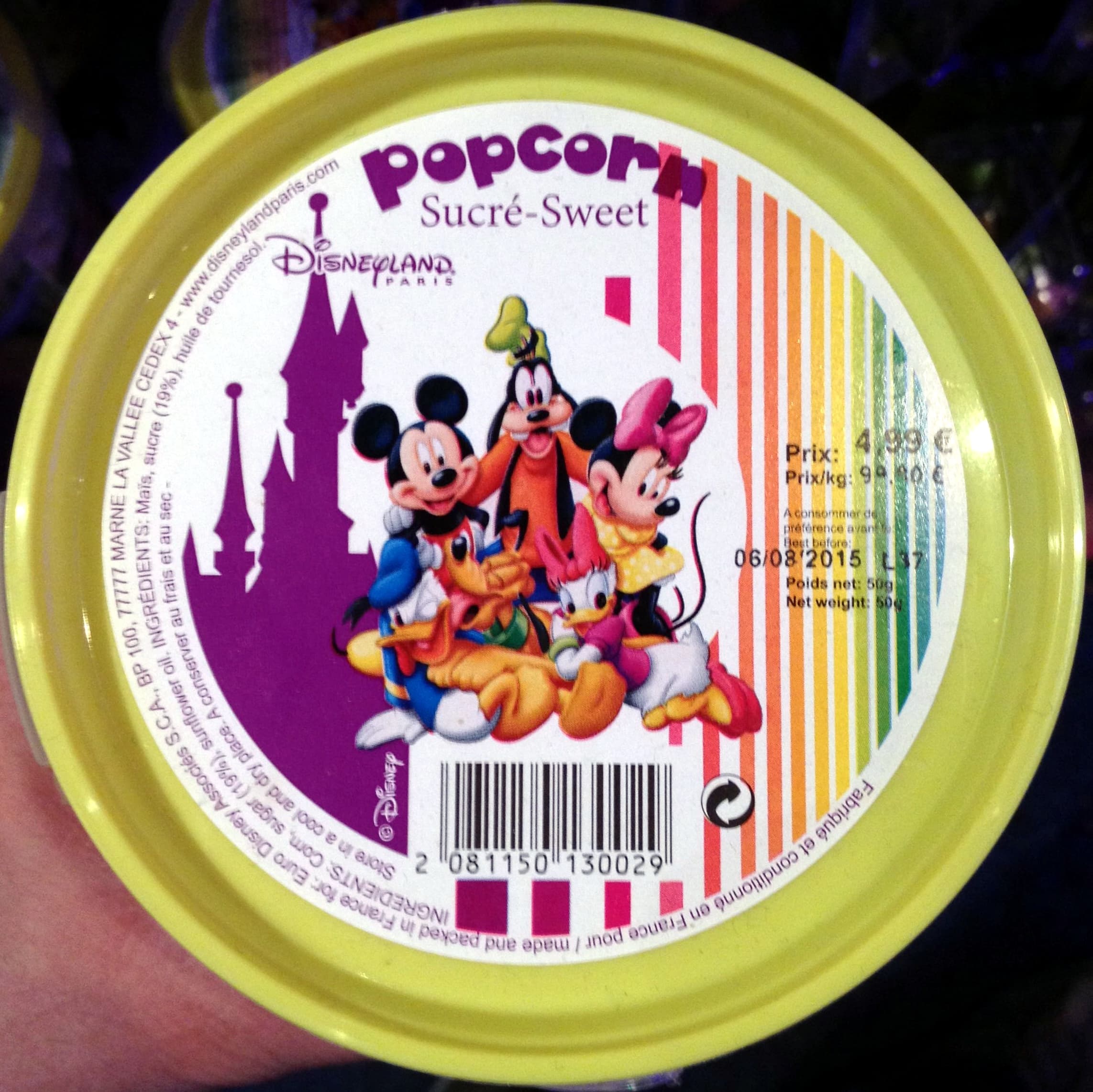 Disney PopCorn sucré packshot